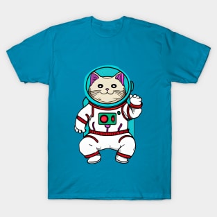 Funny Cat Astronaut, Kawaii Cat, Ready to Travel To Space T-Shirt